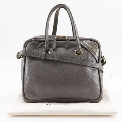 Balenciaga Blanket Square S 2WAY Shoulder 466541 Leather Gray Women's Handbag