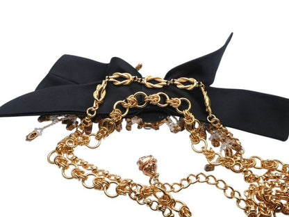 Dolce & Gabbana Crystal Plated Belt Gold Purple Pink — view 6