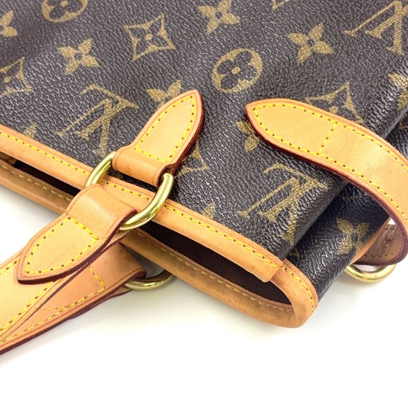 Louis Vuitton Batignolles Vertical Monogram Leather X PVC Brown Tote Bag M51153