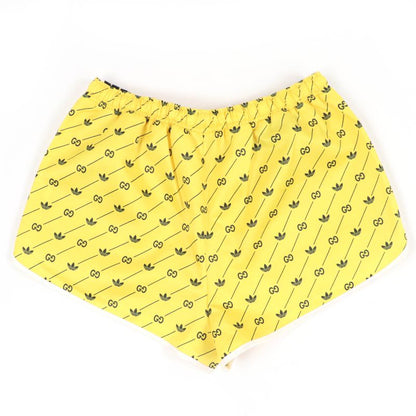 Gucci×adidas 693439 Interlocking G Shorts Yellow M Ladies