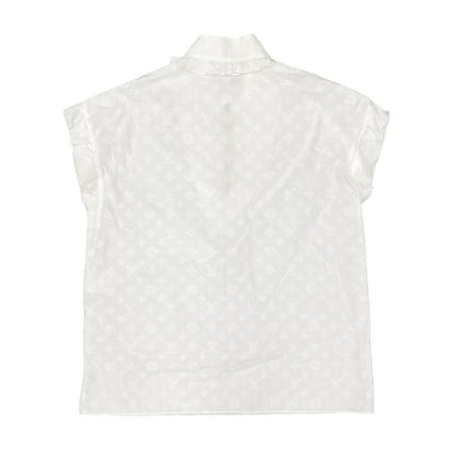 Louis Vuitton Shirt Sleeveless Ruffle Blouse Rw192ww Aqv Fhbl13 Size 34