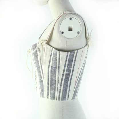 Christian DIOR 111b22a7760 Silk Blend Lace Up Side Zip Bustier Top Multi 40