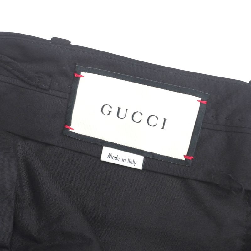 Gucci Pants Size 40 Cropped Flared Pants Center Press GG Button Made In Italy