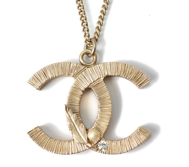 Chanel Necklace Pendant Coco Mark Pearl Gold