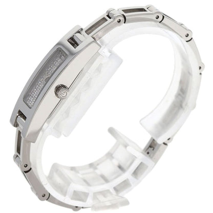 Gucci 3900l Square Face Dial With Diamonds Wristwatch SS Ladies