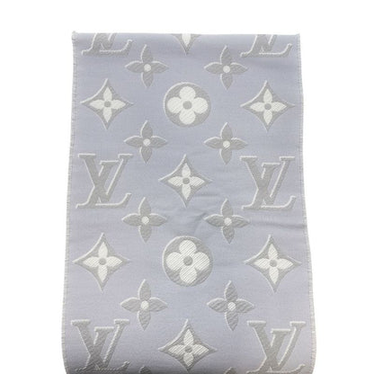 1942 Louis Vuitton Scarf LV Escential Shine M78895 Light Gray Wool Monogram