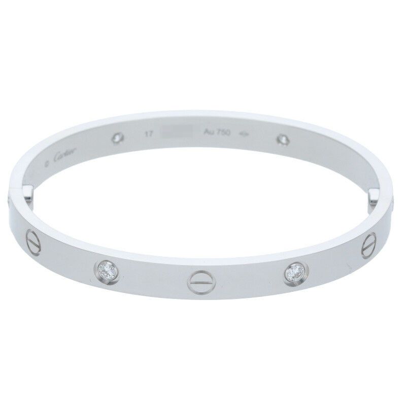 Cartier Bracelet 4P Diamonds 18kwg 4P Diamond Love Bracelet Men 17