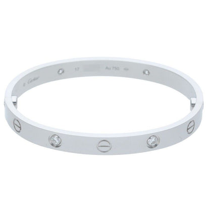 Cartier Bracelet 4P Diamonds 18kwg 4P Diamond Love Bracelet Men 17