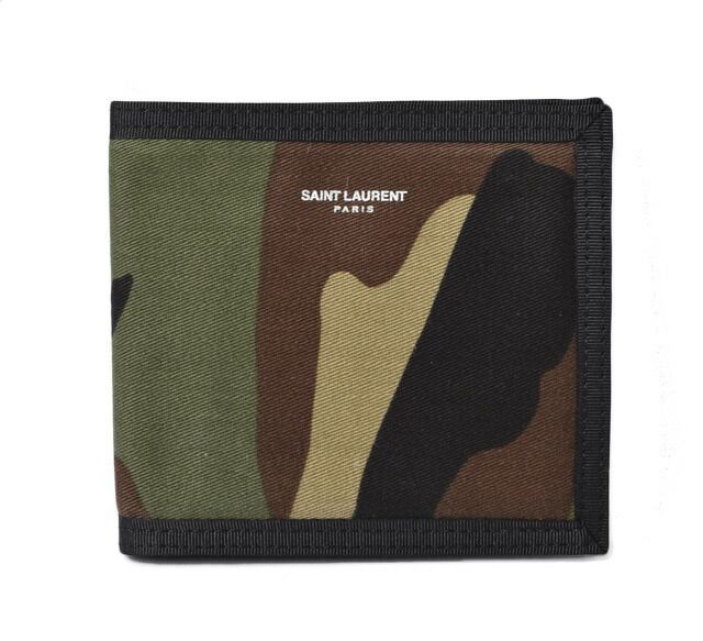 Saint Laurent Wallet YSL Saint Laurent Men's Foldable Wallet Military Army Green