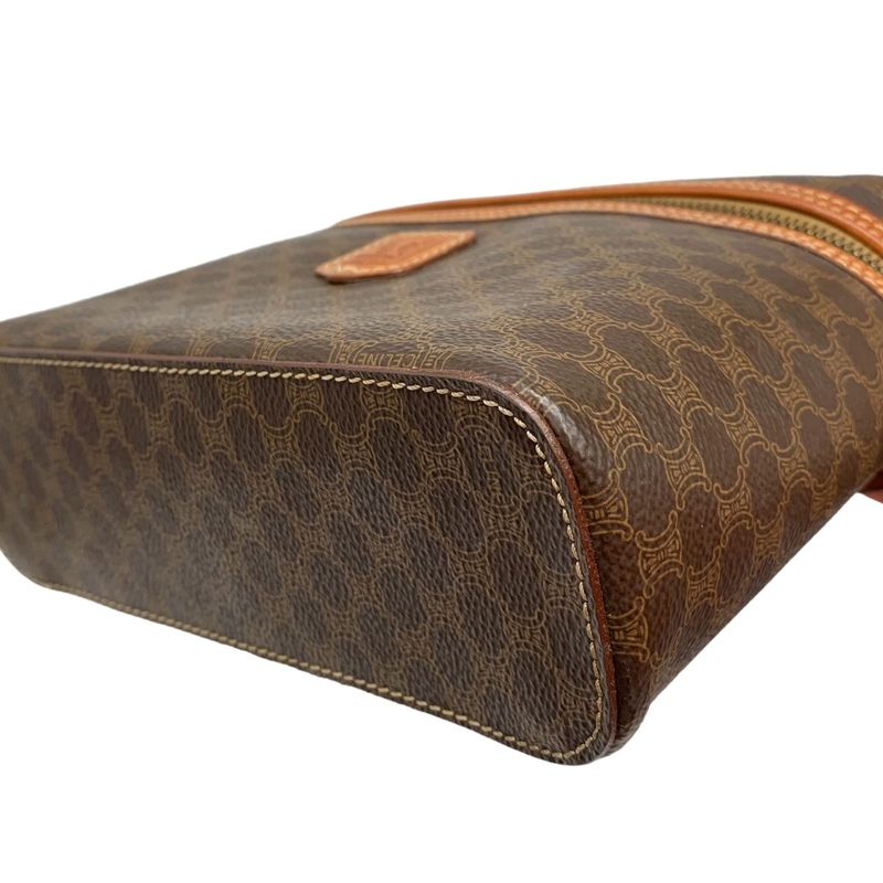 0322 Celine Vanity Bag Macadam Brown Celine