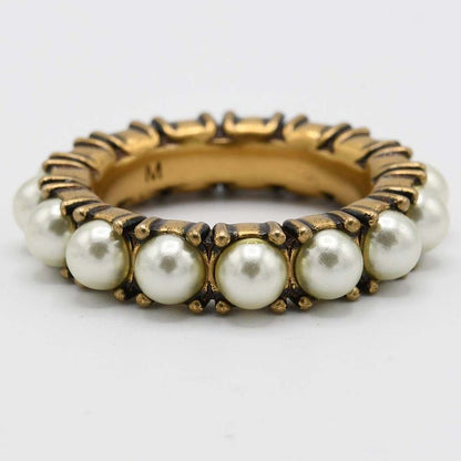 Christian DIOR J'adore Set Ring No.12 M Faux Pearl 9.6g Accessories H20107