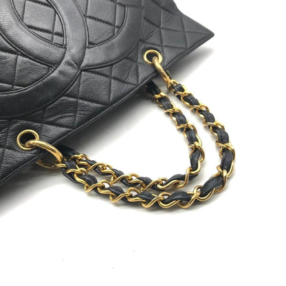 CHANEL GST Caviar Grand Shopper Tote Quilted Chain Shoulder Bag Purse