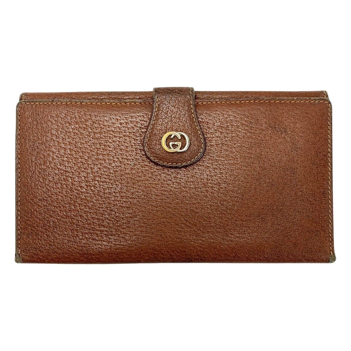 Gucci Interlocking G Pig Leather 035･381･0294 Brown Long Wallet Ladies