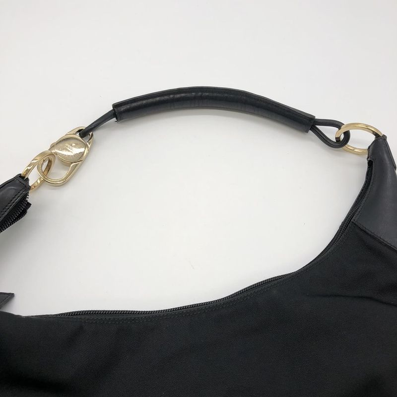 Gucci 001 4157 Shoulder Bag One Shoulder Canvas Leather Black Ladies Men