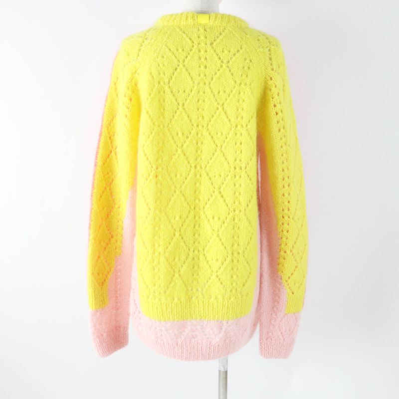LOEWE S359y14k40 Mohair Trompe L'oeil Sweater/long Sleeve Long Knit Pullover