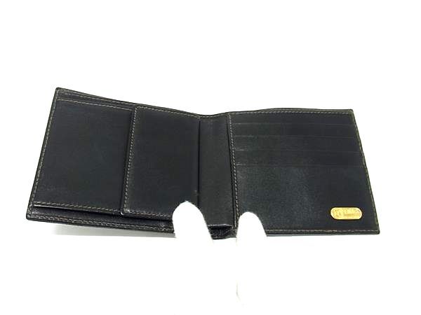 Fendi Vintage Pecan Pattern PVC X Leather Bifold Wallet Black And Brown Bl9289