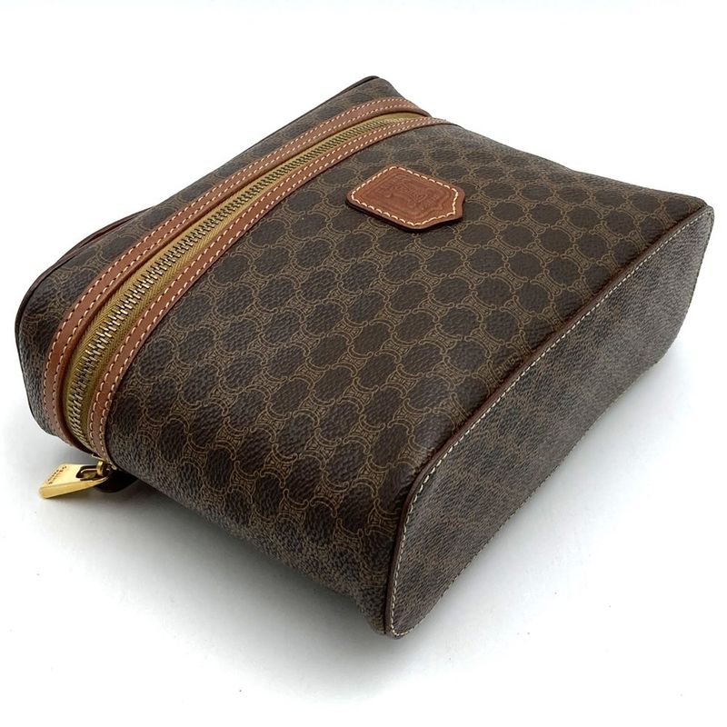 Celine Mc97/2 Macadam Vanity Bag Handbag Pouch PVC Ladies