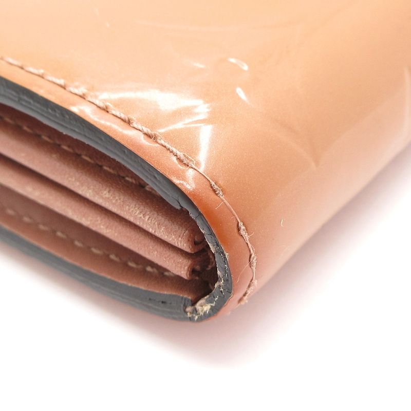 Louis Vuitton Monogram Vernis Portefeuille-sarah M91767 Rose Verre Leather Long
