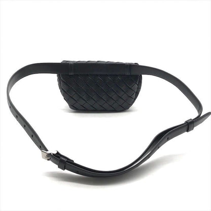 Bottega Veneta Belt Bag Waist Pouch Bag With Key Ring Black