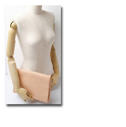 Celine Clutch Pouch Clutch Bag 173033 Lambskin SOFT TRIO Soft Trio Pink Beige