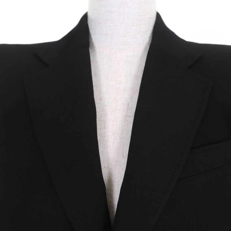 Balenciaga 623044 100% Wool Power Shoulder Tailored Jacket Black 34 Hanger Made