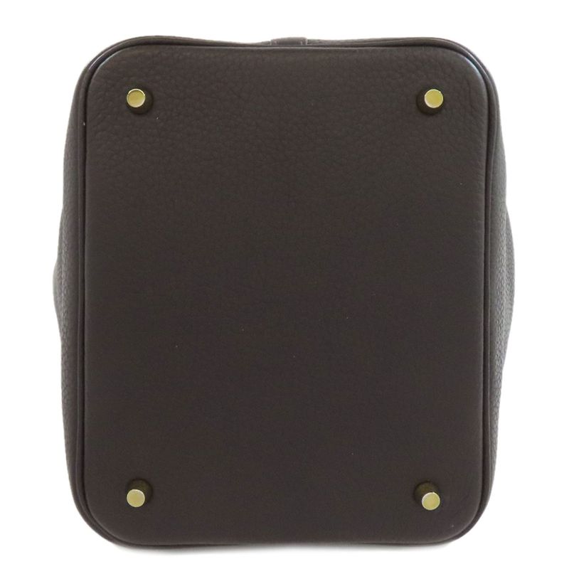 Hermes Picotin Lock MM Gold Hardware Handbag Taurillon Cles Mance Women