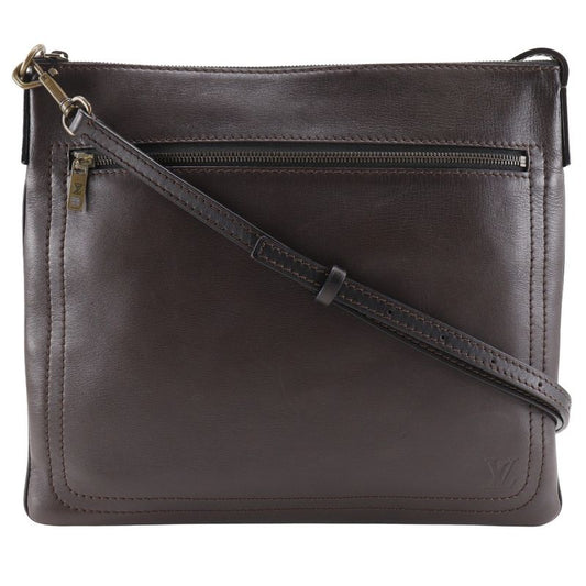 Louis Vuitton Sac Pla Utah M92073 Calf Cafe Brown Lm0024 Men's Shoulder Bag