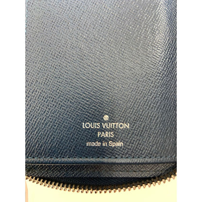 Louis Vuitton Taiga Zippy Wallet Vertical Round Zipper Long Wallet M30510 Navy
