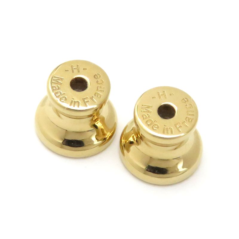 Hermes Earrings Mignon GP Enamel Black X Gold Hardware Chaine D'ancre Black [box