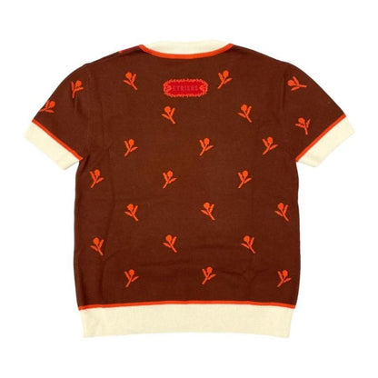 Hermes Short Sleeve Sweater Ettelier Embroidery Short Sleeve Knit H4e2624d Size