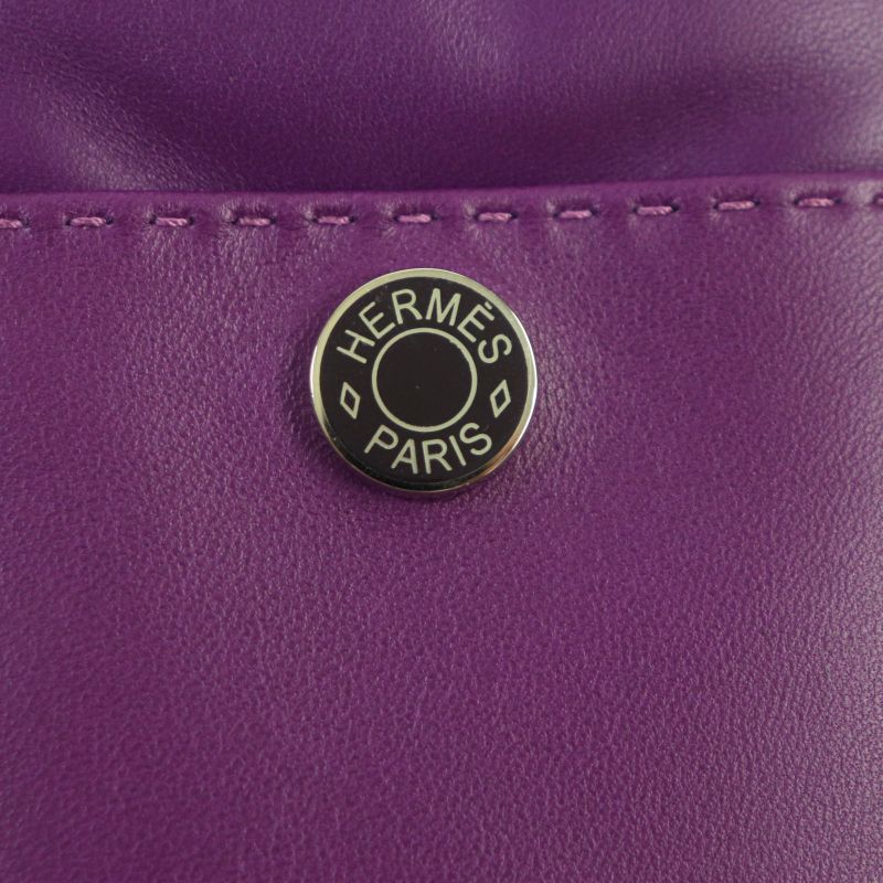 Hermes Pillow Anniomiro Vosluyft Serie Button Drawstring Leather Phone Case