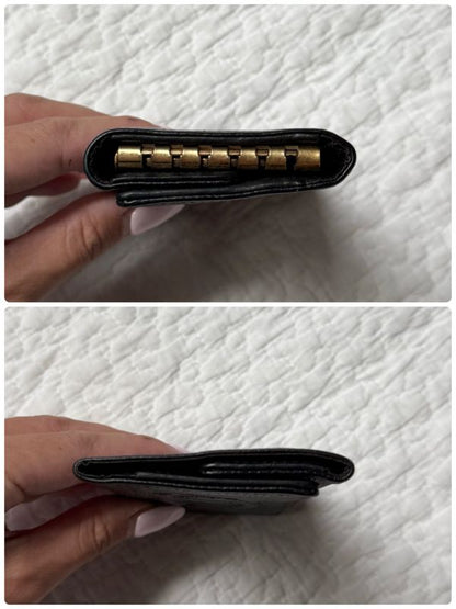 Chanel Black Caviar Skin 6-Ring Key Case Coco Mark Decacoco Box with Authenticit