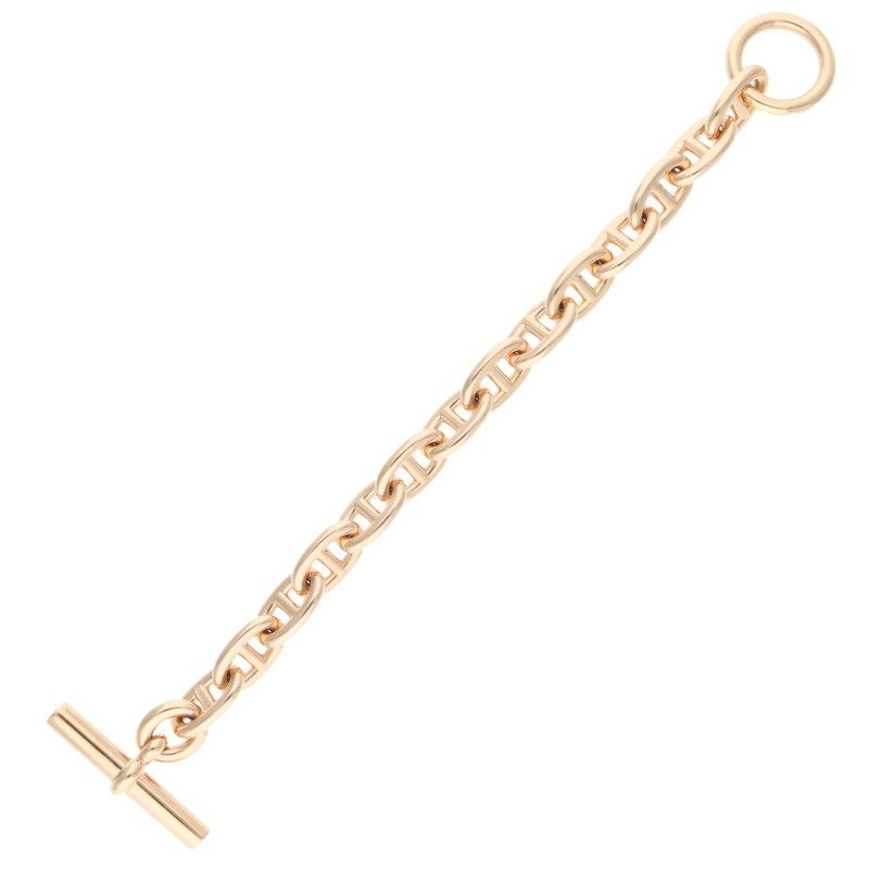 Hermes Chaine D'ancre MM 18K Pink Goldchaine D'ancre Mmbracelet Men's 14link