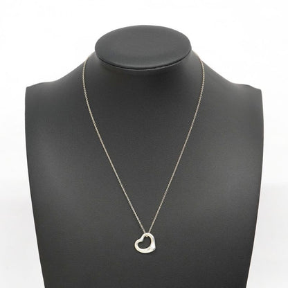 Tiffany & Co Necklace Open Heart Silver 925 Ladies