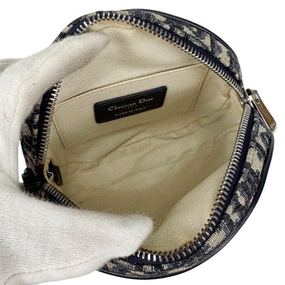 Christian DIOR Oblique Baby Ball Mini Shoulder Bag Trotter Pattern Circle Round