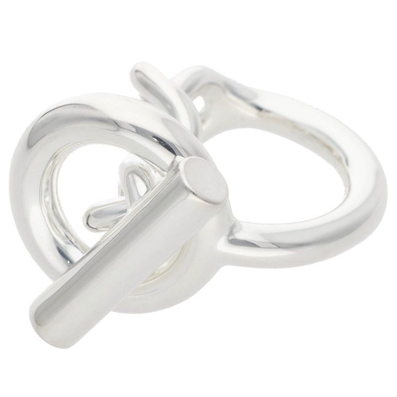 Hermes Croisette Silver Ring Men's 50 10