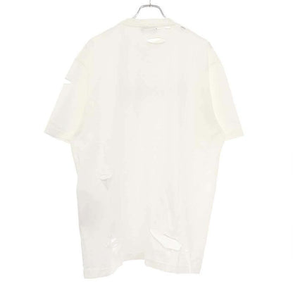 Balenciaga 21ss Logo Print Destroy Oversize T-Shirt 651795 Tkvb8 White XXS