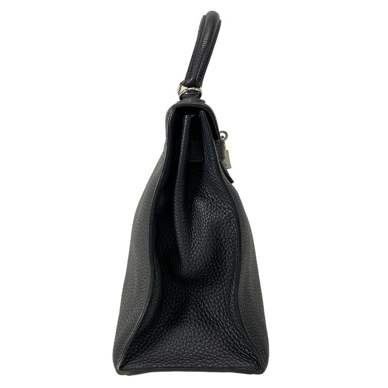 Hermes Handbag Kelly 32 Black Outside Stitching/silver Hardware
