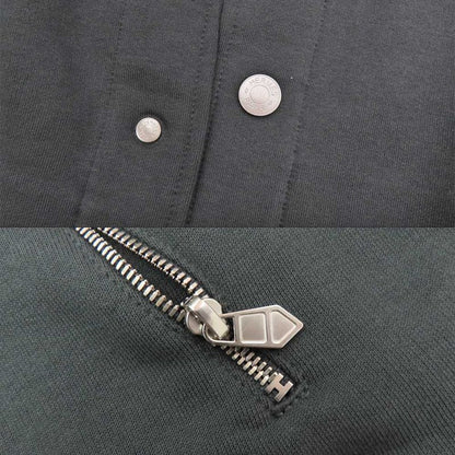 Hermes Teddy Blouson Jacket Patch Clothes Cell H557850ha XL Gray