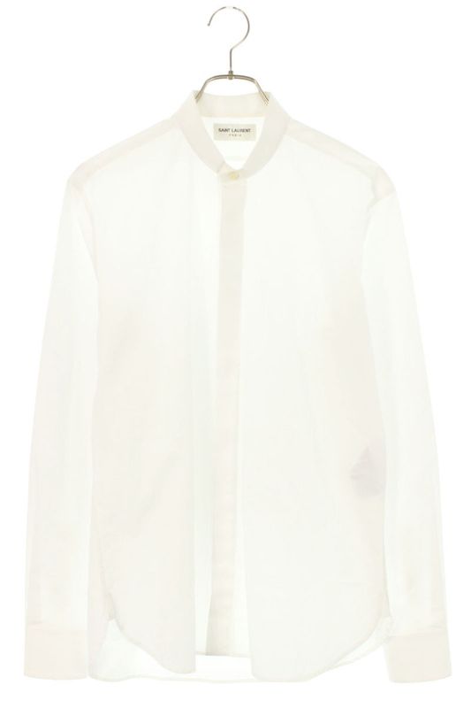 Saint Laurent Paris 481808 Y217w Plain Long Sleeve Shirt With Winged Buttons