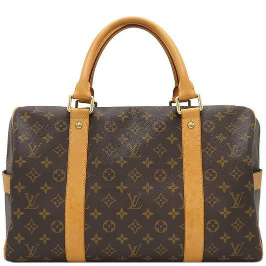 Louis Vuitton Boston Bag Carryall Monogram Canvas Monogram Gold Hardware Brown