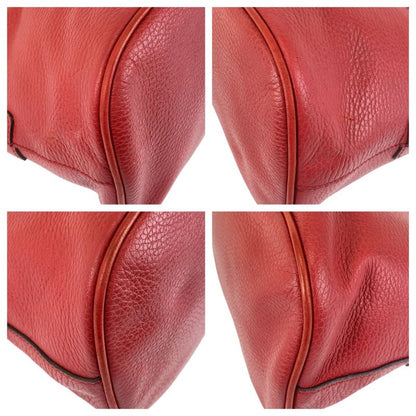 Gucci Interlocking Red Gold Hardware Leather 449662 Handbag Shoulder Bag 2way