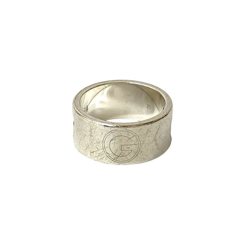 Gucci G Logo Cutout Ring Silver 925 No 19 Accessories 60302