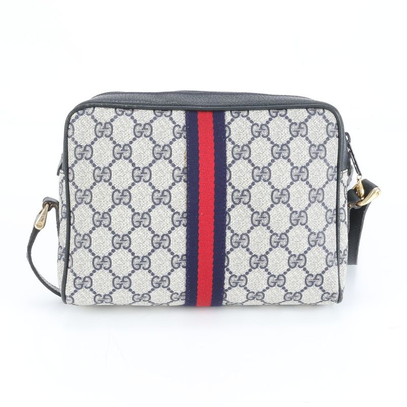 Vintage Gucci GG Supreme Sherry Line Leather Shoulder Bag Crossbody 010 Women