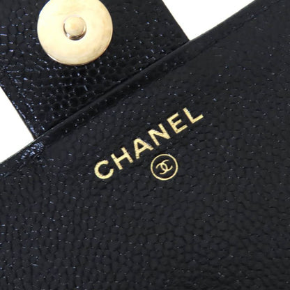 CHANEL Coco Mark Caviar Skin Chain Shoulder Eco Bag Random Serial Black