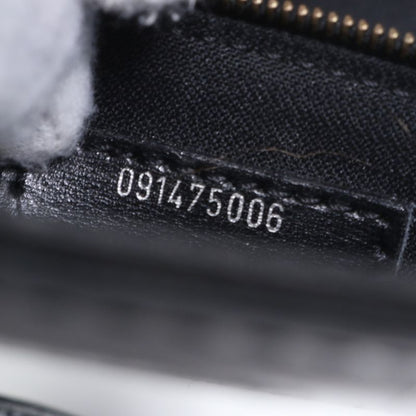 Fendi Leather 2WAY Shoulder Bag Crossbody Hand Tote Black Gold Hardware Women's