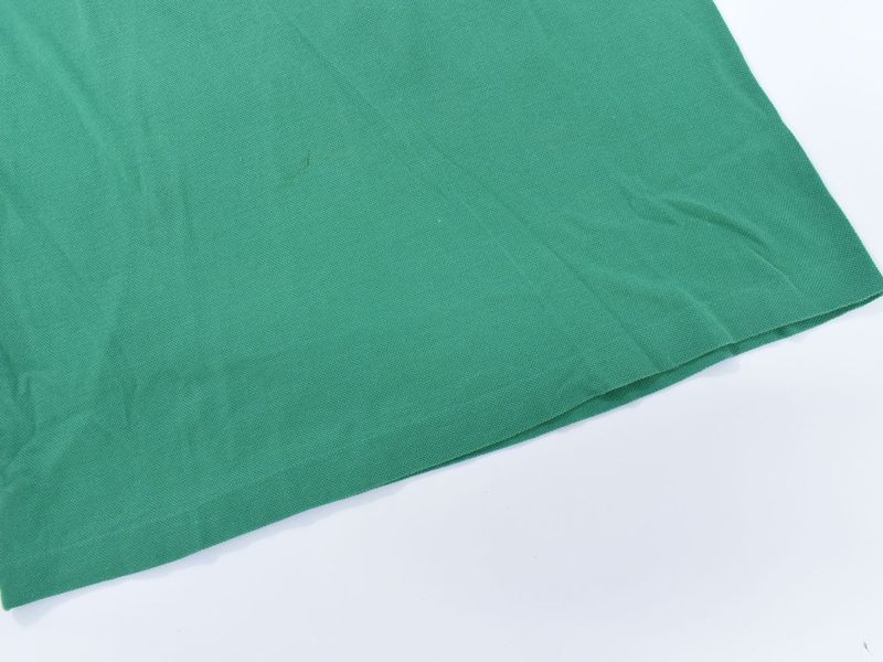 Authentic Hermes Cotton Polo Shirt Short Sleeve Tops Green Ladies Clothing Used