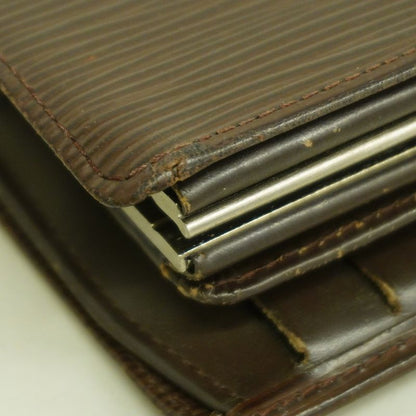 Louis Vuitton Wallet Epi Porte Monnaie Viennois M6324d Mocha Women's