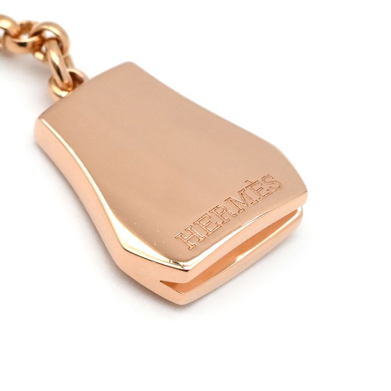 Hermes Earrings Kelly Clochette 18k Pink Gold Rose Gold Pink Gold 750au Drops