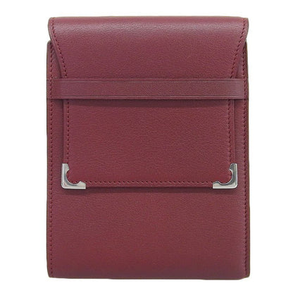 Unused With Box Cartier Current Tag L3000580-ek Cabochon Leather Wallet Trifold